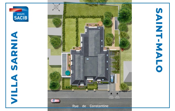 Plan masse programme neuf Villa Sarnia à Saint-Malo